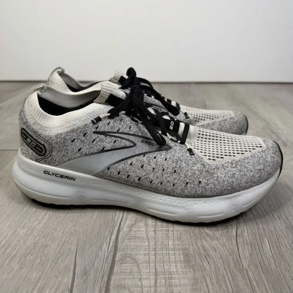 Brooks Mens 12.5 Glycerin StealthFit 20 1103841D135 Gray Running Shoes Running D - Picture 4 of 11